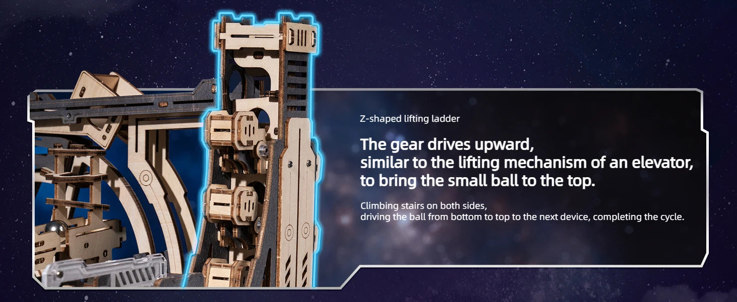 Robotime ROKR Electric Marble Spaceport 3D Puzzle