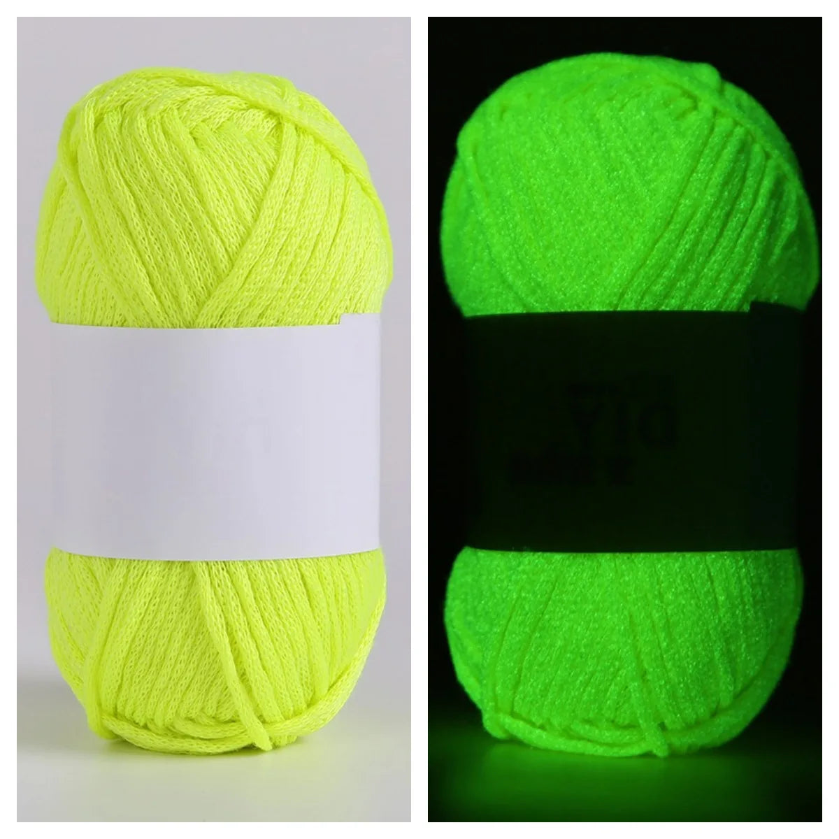 50g Glow-in-the-Dark Yarn – Luminous Wool for DIY Knitting & Crochet