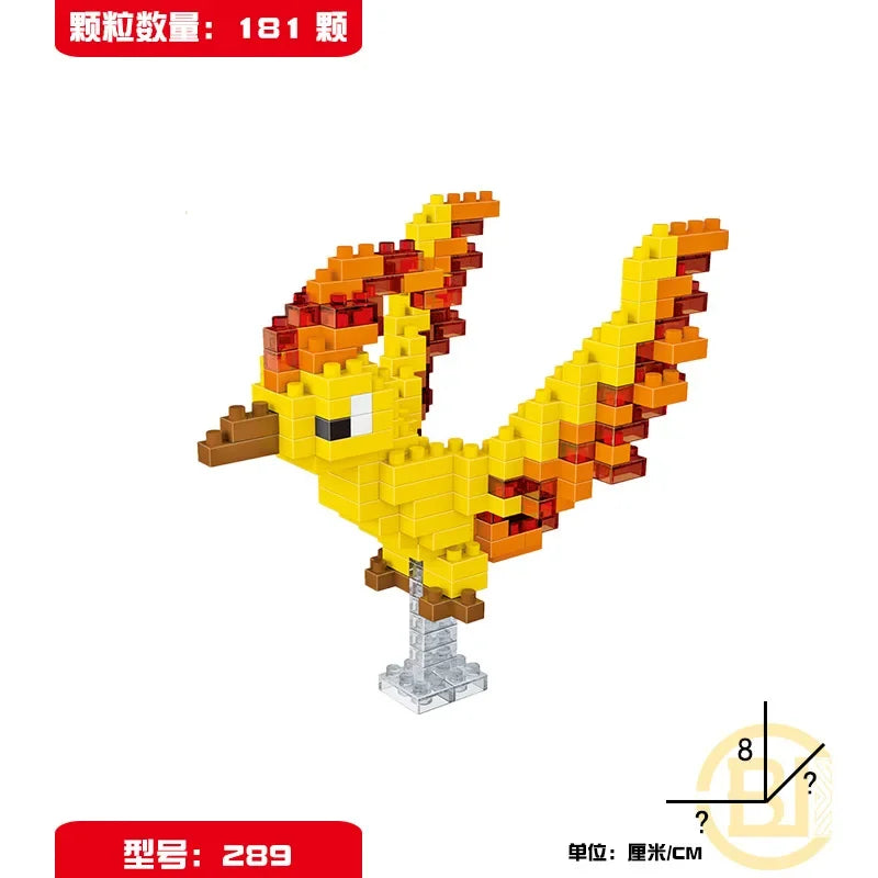 Mini Pokémon Building Blocks – Pikachu, Charizard, Eevee, Mewtwo