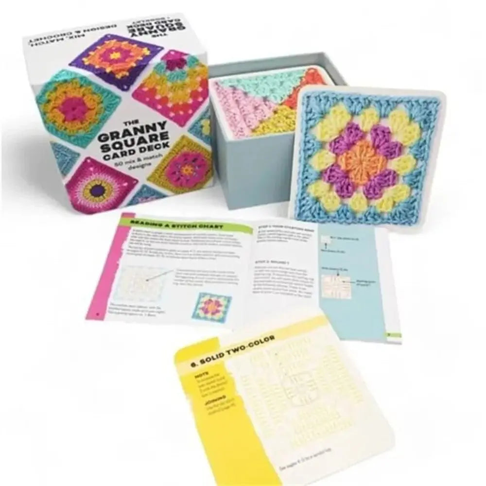 Granny Square Pattern Card Deck – DIY Knitting Kit for Adults