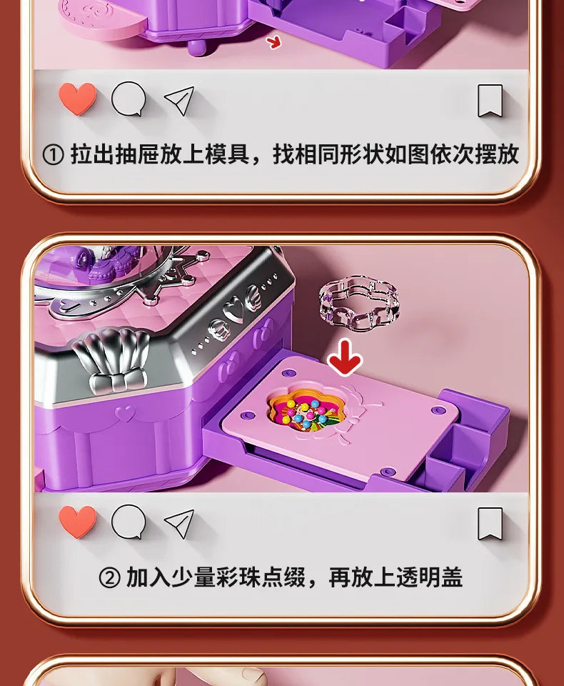 DIY Jewelry Maker Machine Bracelet Crafting Set with Cartoon Rabbit