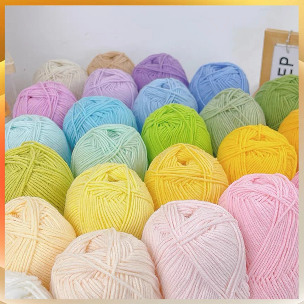 50g Soft Milk Cotton Yarn – Hand Knitting & Crochet Thread